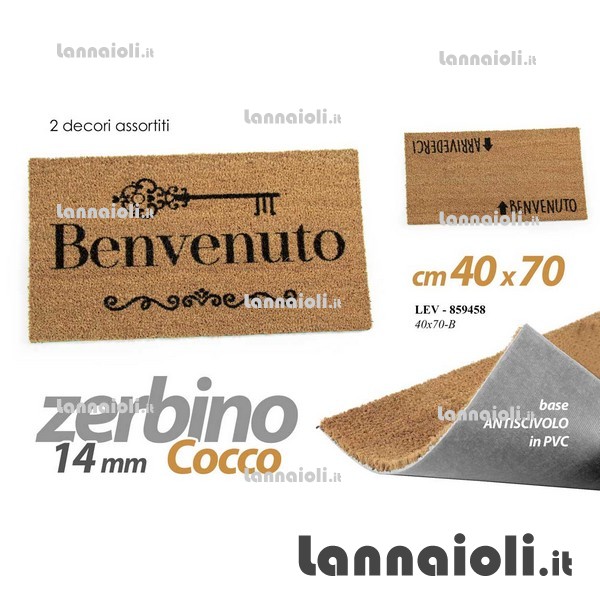 ZERBINO COCCO FONDO GOMMA 40X70 